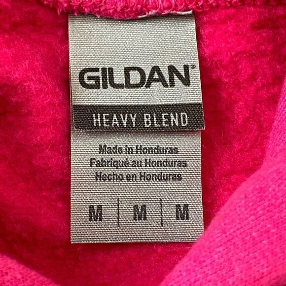 Gildan Hooded Sweatshirt Womens size Medium be kind Pullover Hoodie Bright Pink - Picture 7 of 9